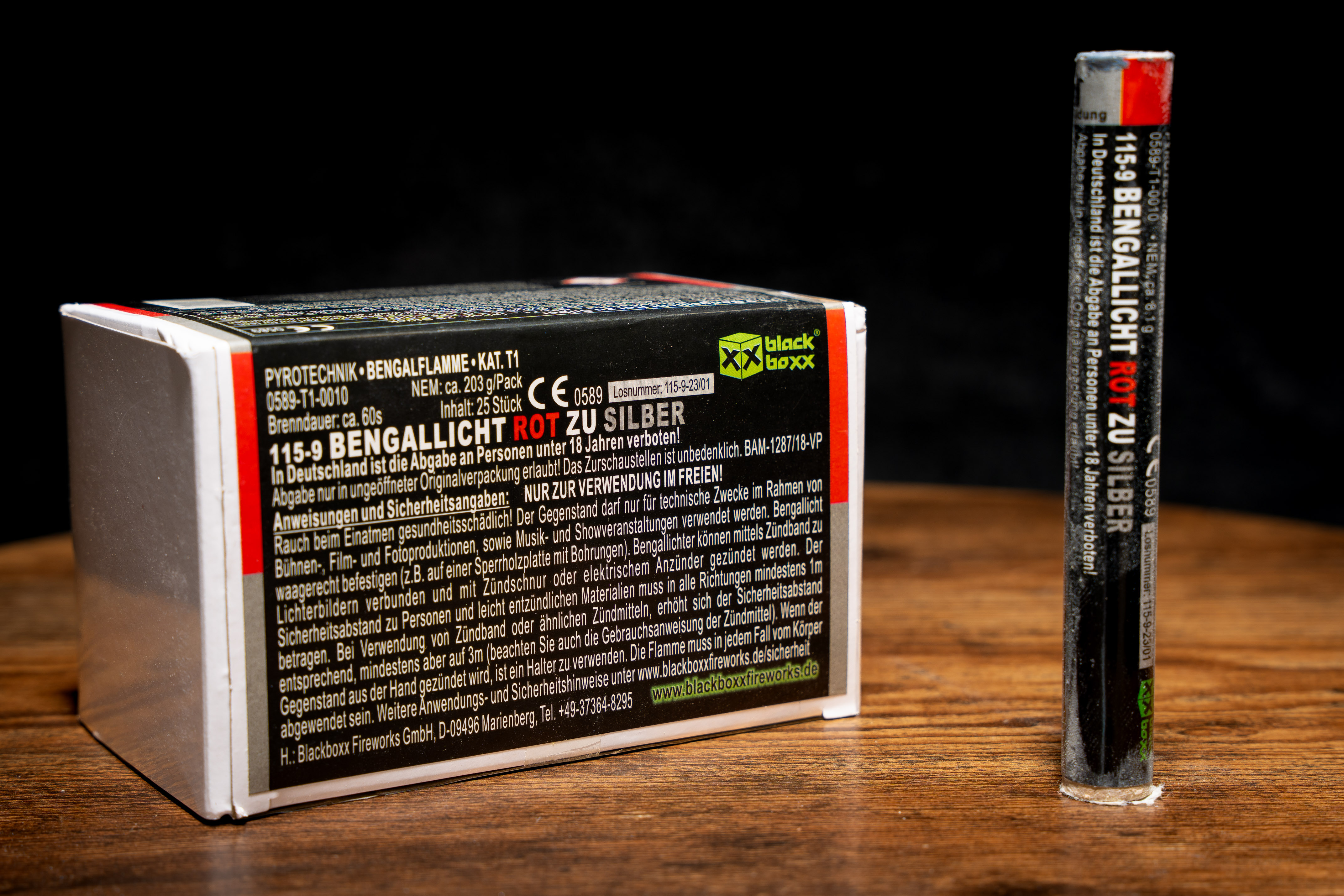 Bengallichter Rot zu Silber - 25er Pack